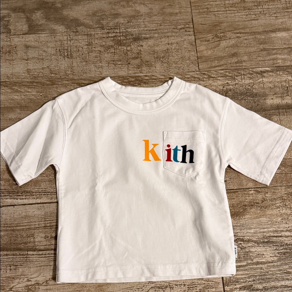 Kith Kids White Tee with Colorful Logo